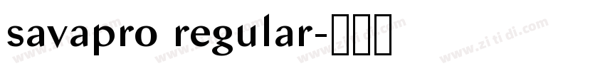 savapro regular字体转换